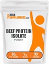 Bulkadditions.com Beef Protein Isolate Powder - Lactose Free Protein Powder, Beef Protein Powder - Unflavored & Gluten Free, 30g per Serving, 1kg (2.2 lbs) (Pack of 1)