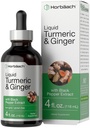 Horbaach Gurmerisk og ingefær Supplement Drops Mex124; 4 fl oz Mex124; with Black Pepper Extract Mex124; Herbal Liquid Tincture Mex124; Vegan, Non- GMO & Gluten Free