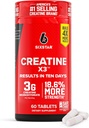 Six Star Creatinine Pills, X3 (60 kapsler) - Creatin for kvinder & mænd - Creatinine Capsules Support Muscle Strength - Pre & Post Workout Creatinine Supplement for Muscle Recovery & Building - 20 Serveringer