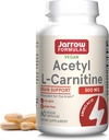 Jarrow Formulas Acetyl L- Carnitin kapsler - 500 mg - 60 Tæl - For hjerne sundhed & fedtsyrer Metabolisme - Vegetabilske kapsler - Ikke-GMO - Gluten Free