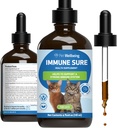Pet Wellbeing immun Sikker for katte - Understøtter normale immunforsvar, Gut Flora Balance, Andrographis, Echinacea, C-vitamin, Zink - Veterinarian- Formuleret Herbal Supplement 4 oz (118 ml)