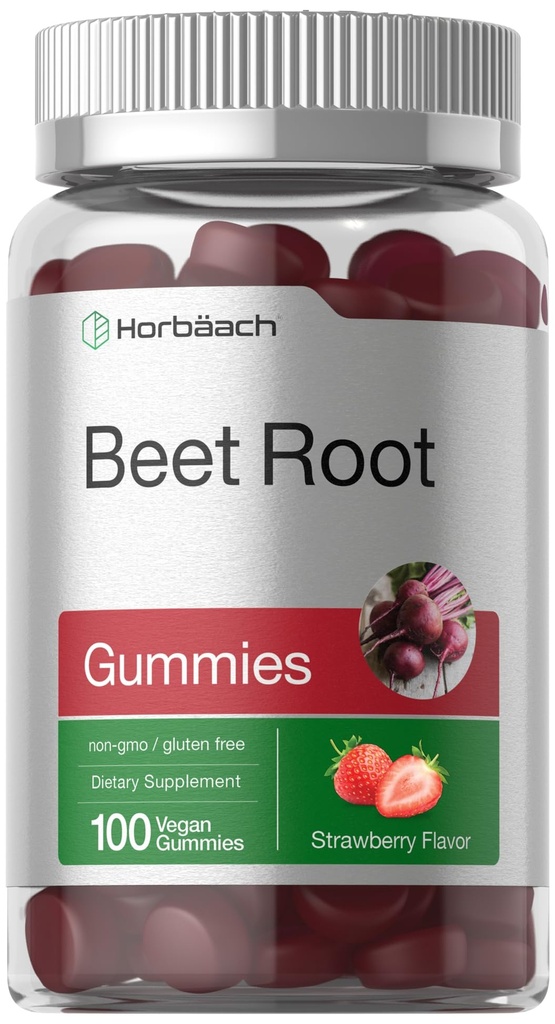 Horbäach Beet Root Gummies against 124; 6000mg against 124; 100 Greve 6.1.124; Vegan, Non- GMO, og Gluten Free Formel 124; Strawberry Flavor