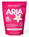 Designer Wellness, Aria, Wellness Low Calorie Vanilla Protein Powder with Biotin, Vitamin C and Organic Aloe, Vanilla Blossom, 1,85 Pound