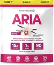Designer Wellness, Aria, Women's Wellness Low Calorie Vanilla Protein Powder with Biotin, Vitamin C and Organic Aloe, Vanilla Blossom, 1.85 Pound