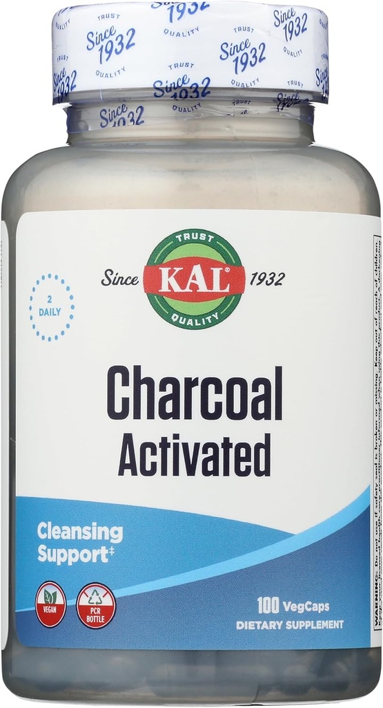KAL Charcoal, 280 mg, 100 kapsler