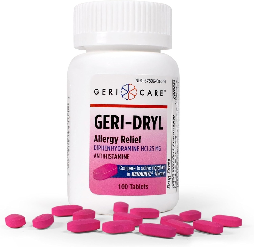 Geri- Dryl Allergy Relief Tablets (100 Count) by GeriCare