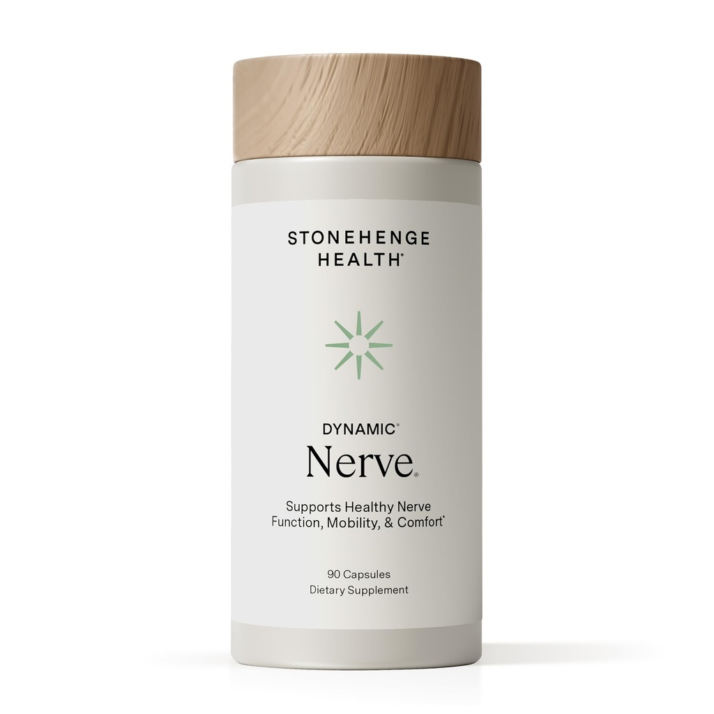Stonehenge Health Dynamic Nerve Supplement - understøtter nerve funktion i Fingers, Toes, hænder og fødder med Alpha Lipoic Acid ALA, Benfotiamin, Pea, Robust B Complex, Boswellia