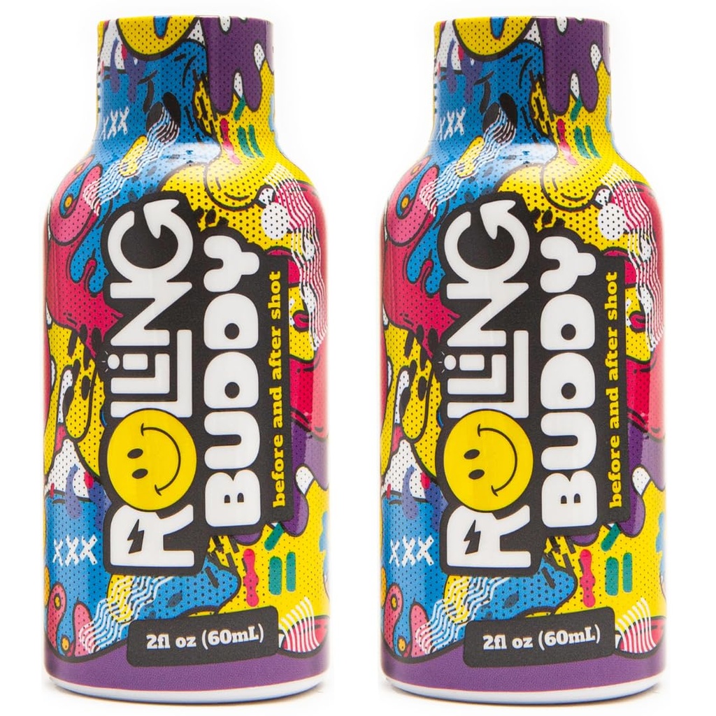 Pre and Post Rave Recovery Shot - Rave Safely, No 5htp, Jaw Clench Relief, Essential Vitaminer for Brain & Body Protection Før og efter Rave Antioxidant Shot 2-Pack (1)
