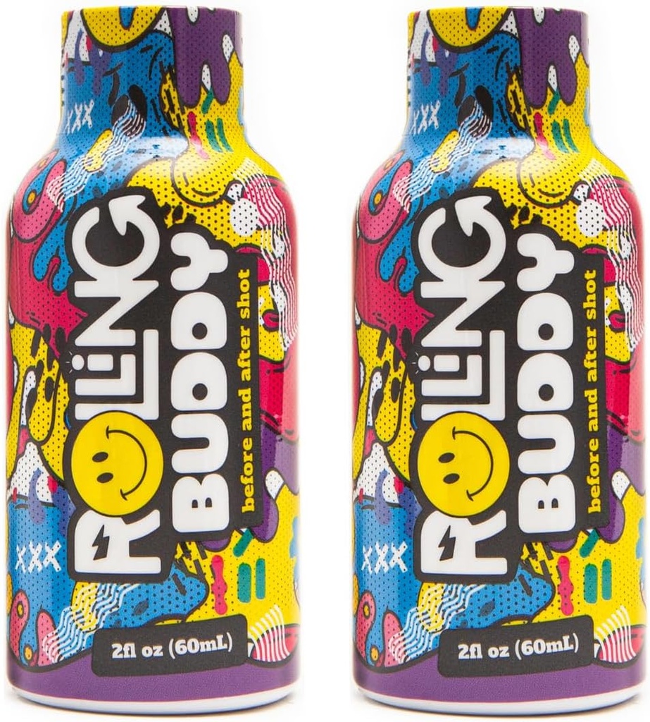 Pre and Post Rave Recovery Shot - Rave Safely, No 5htp, Jaw Clench Relief, Essential Vitaminer for Brain & Body Protection Før og efter Rave Antioxidant Shot 2-Pack (1)