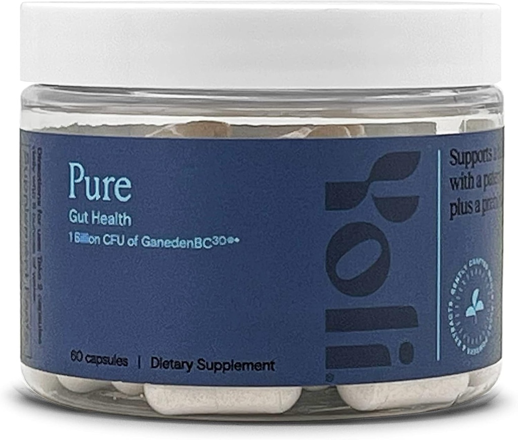 Yoli ® Pure Probiotika til fordøjelse - Gut Health Kosttilskud til mænd og kvinder - Probiotiske kapsler 1 Millioner CFU 'er