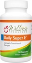 Wellness Resources Daily Super E - Tocotrienol Vitamin E Complex: Soy- Free Full Spectrum Vitamin E med Delta, Gamma & Alpha Tocotrienoler til Antioxidant Protection, Natural Source, Non- GMO (90 Caps)