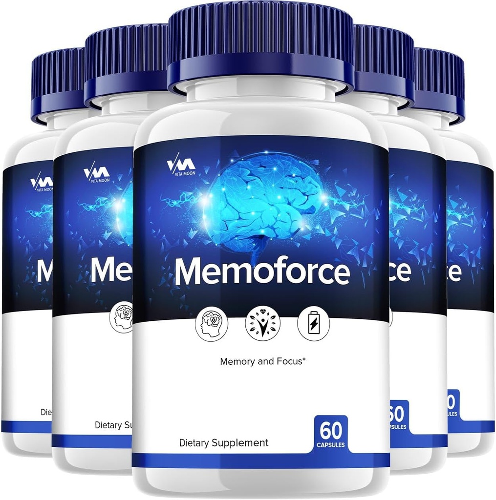 Vitamoon Memoforce Supplement Capsules – Memoforce Nootropics Pills, Memoforce Clarity Focus and Reviews, 300 Capsules