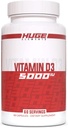 Kæmpe Kosttilskud D3, 5000 IE (125mcg) per servering, ikke- GMO, Gluten- fri, soy- fri - understøtter immunsystem, ben- sundhed og mad (60 kapsler)