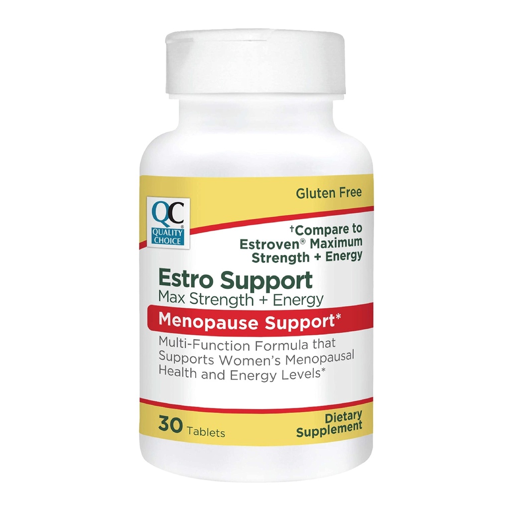 Kvalitetsvalg Estro Support Max + Energitabletter Menopause Support 30 Tæl