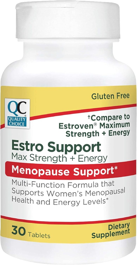 Kvalitetsvalg Estro Support Max + Energitabletter Menopause Support 30 Tæl