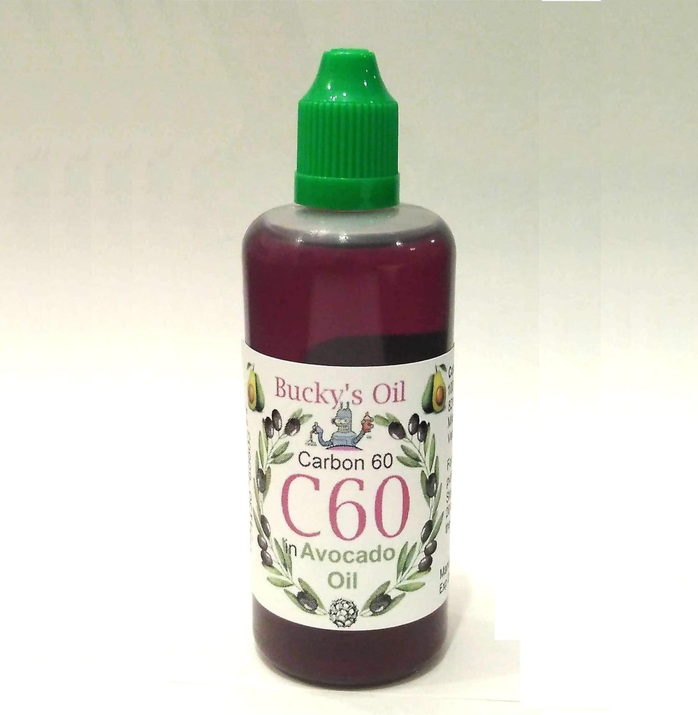 C60 Avocado Oil - 100 ml flaske - 82 mg Carbon 60 99,9% i Avocado Oil