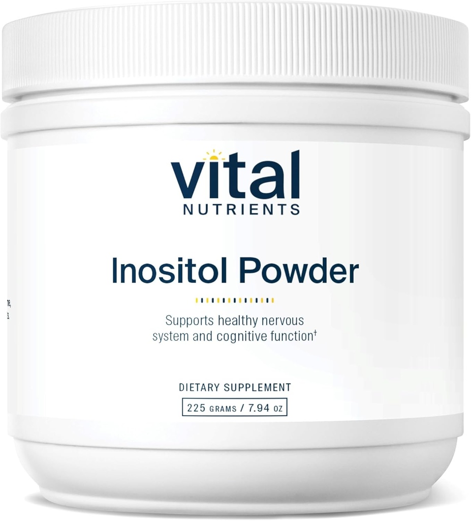 Vital Nutrients Inositol Powder Medical 124; Myo Inositol Supplement for kvinder og mænd Medical 124; Understøtter energi, nervesystem, Metabolisme & Ovarial Function * Medical 124; Vegan, Gluten, Dairy, Soy Free Medical 124; 56 Servering
