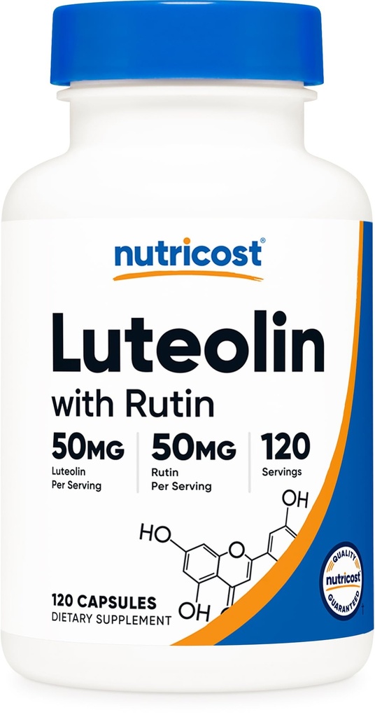 Nutricost Luteolin med Rutin Complex 100 mg (50mg Luteolin, 50mg Rutin) 120 Kapsler - Vegetarisk, Non- GMO, Gluten Free