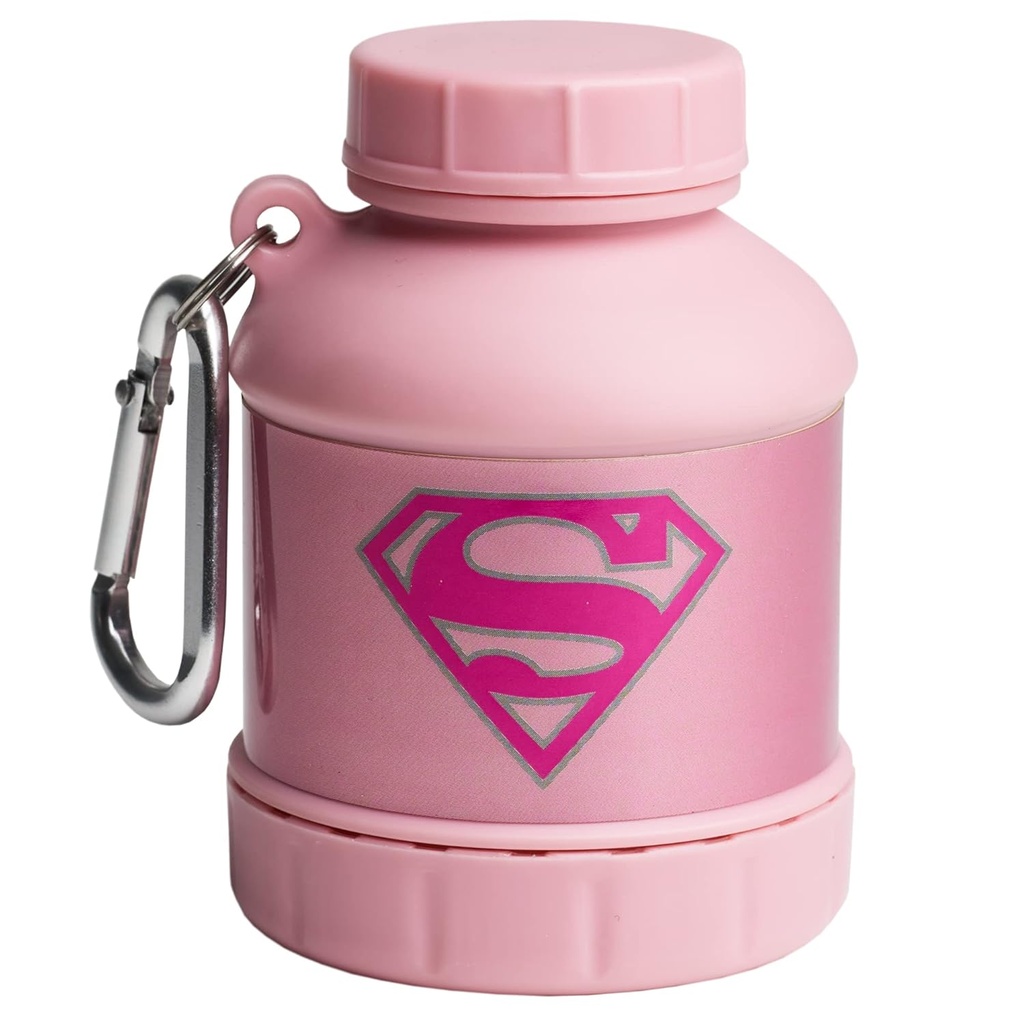 Smartshake Justice League Whey2Go Supergirl Protein Powder Container 50g - BPA Free Shaker Flaske til Whey Protein Powder + Protein Shakes 110ml, DC Comics Supergirl Gaver til kvinder
