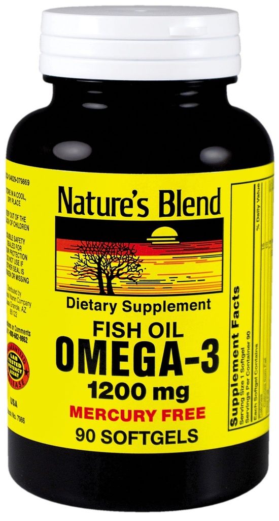 Naturens Blend Omega-3 Fish Oil 1200 mg 90 Softgels