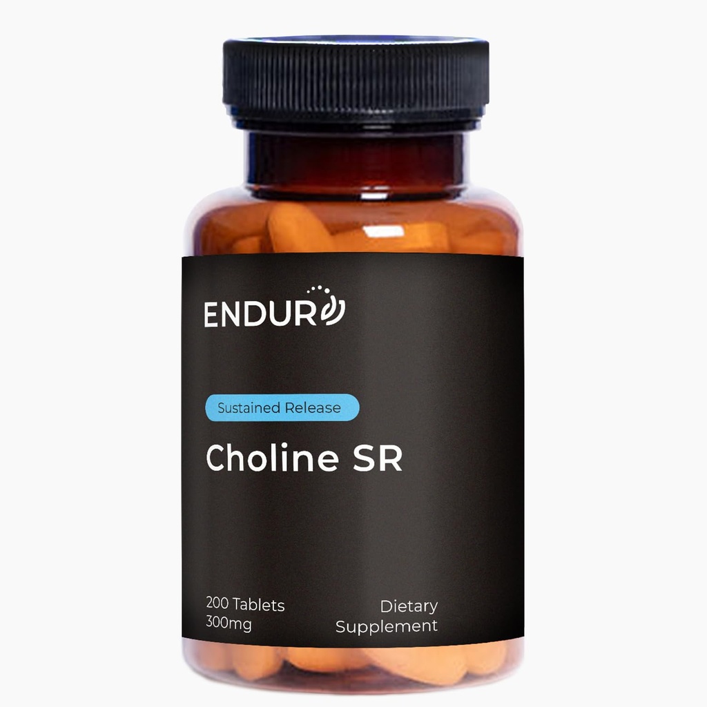 Endur Cholin L (+) Bitartrat, Hjerne & Lever Support For Help Keep Your Mind Sharp, Essential For Fetal Development, 300mg (200 tabletter)