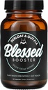 BLESSED Booster De- Bloat & Gut Fix - Daily De- Bloat & Gut Health for Belly Bloat Relief & Water Retention, fordøjelsesfremmende enzymer, Plant- baseret, Vegan- Friendly, Gluten- Free, Sugar- Free (30 kapsler)