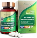 zooone Lutein og Zeaxanthin Eye Vitamin, Eye Vitamin og Mineral tillæg med vitamin C E zink kobber, Vision Support til makulær degeneration, Eye Health Pills til voksne & seniorer, 90 kapsler