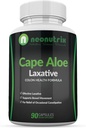 Cape Aloe Natural Laxatives for Constipation Relief- Promoes Sund tarmbevægelse - Supplement til mænd og kvinder - Herbal Detox - 90 kapsler - Lavet i USA af Neonutrix