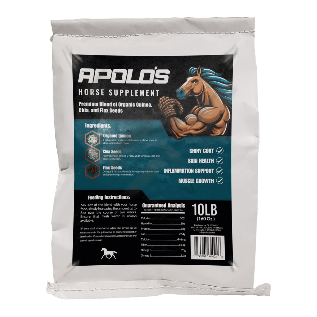 Greenfit APOLO 'S 100% Natural Horse Supplement til daglig fodring - Fælles støtte, Coat Shine & Strength