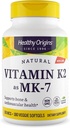 Sund oprindelse Vitamin K2 100 mcg (MK- 7, Non- GMO, Gluten Free, Cardiovascular Support, Ben Support), 180 Veggie Gels