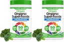 Orgain Organic Greens Powder + 50 Superfoods, Original - 1 Billion Probiotics for Gut Health, Antioxidants, Vegan, Plant Based, Gluten Free, Non GMO, Dairy Free Juice & Smoothie Mix - 0.62lb