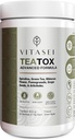 Vitasei Teatox Detox & Rense Support Powder, fordøjelse Booster W / Green Tea, Spirulina, Artiskok, Jamaican Flower & Grape Frø, Support & Meal Erstatning Powder, Green Apple Flavor 16oz