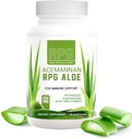 RPG Acemannan Aloe Vera Capsules - Aloevera Kosttilskud med immun- og Gut Support Aloe Vera Powder Capsule - 60 Pills (250 MG)
