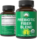 USDA Organic 3- in-1 Prebiotic Fiber - Veganske kapsler til Gut, fordøjelsessygdomme. Rå hele fødevarefabrikker Prebiotika Pills supplement med Inulin (Jerusalem Artiskoke), Acacia Fibers, SunFiber