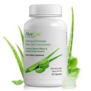 AloeCure Organic Aloe Vera Capsules, 130,000mg Inner Aloe Leaf Equivelant per servering, Support Gut Health & fordøjelseskomfort, Mavesyre Buffer, Naturlig immunsupplement, Aloin Free, 60 Kapsler
