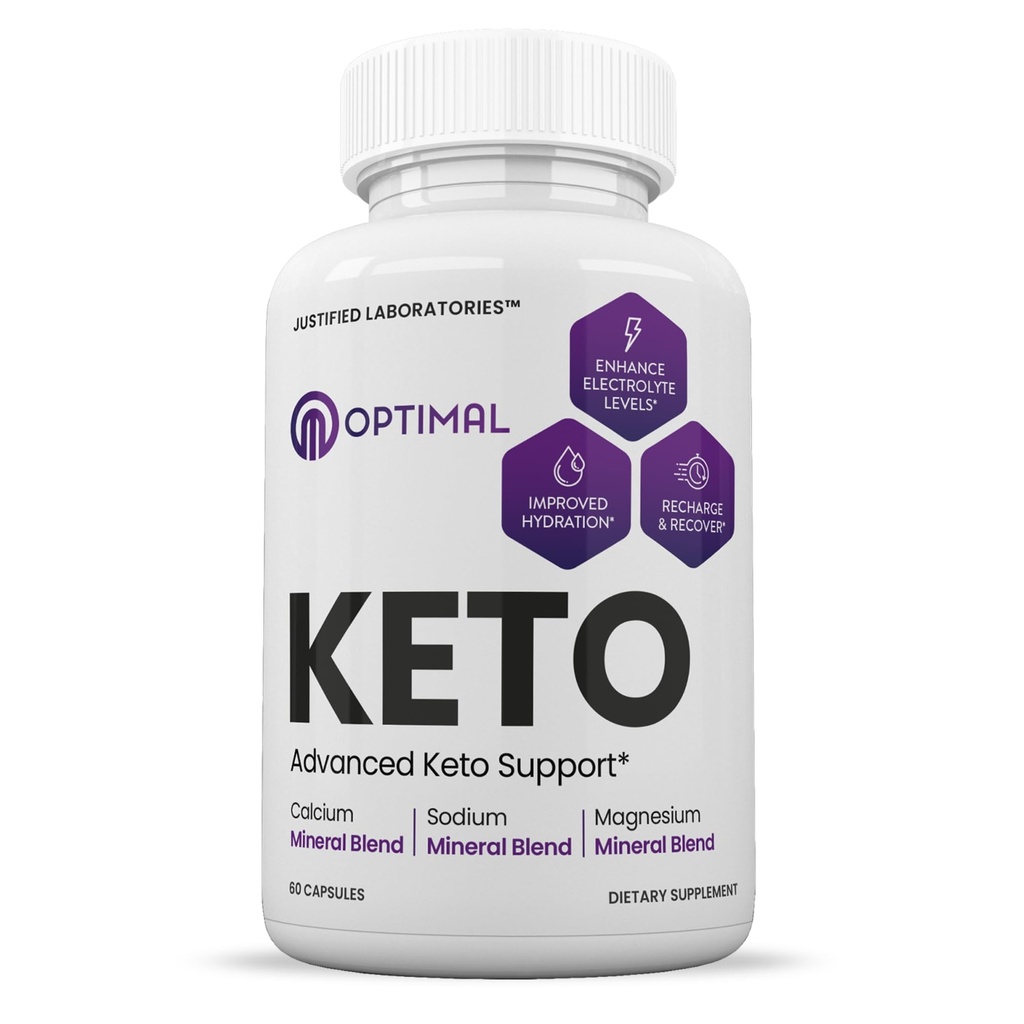 Justified Laboratories Optimal Keto - 60 kapsler - Ketogen Support fra Apple Cider Vinagra, Green Tea Leaf, C-vitamin, vitamin D3 & Ekstra Virgin Olivenolie - 30 Servere