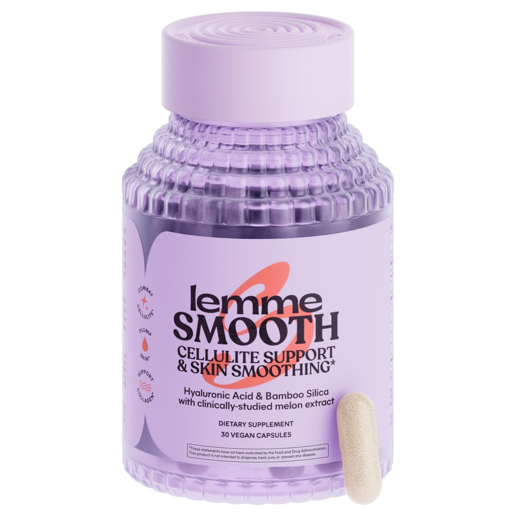 Lemme Glat anti cellulite kapsler til kvinder, Glat ben & lår, Reducer cellulite & Crepey hud w / Clinically Studied Measure & Silica (1 måned Supply 30 ct)
