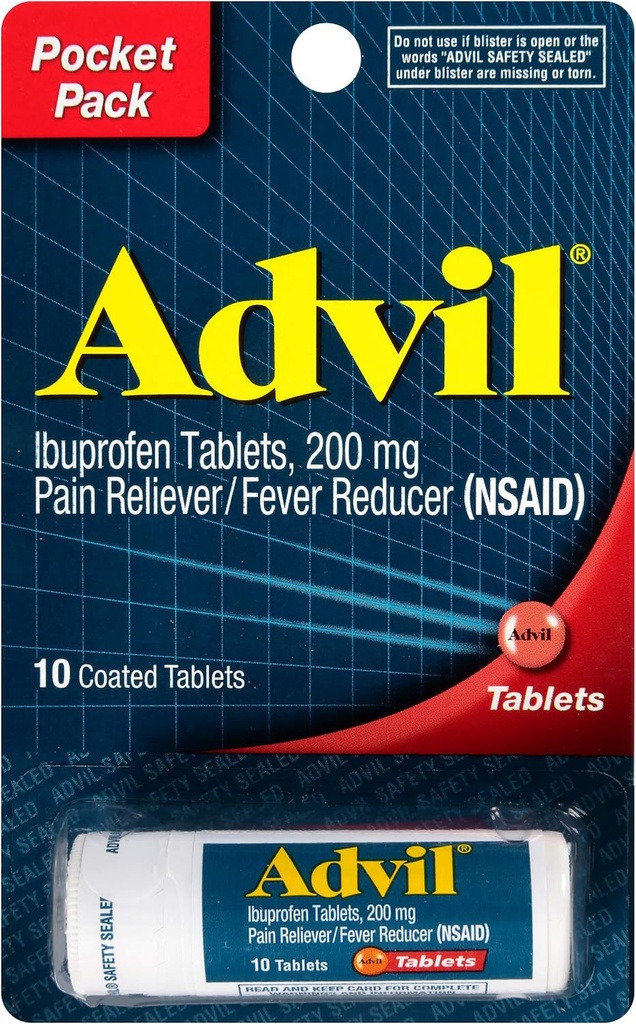 Advil Hætteglas 10 tabletter (pakning med 3)