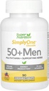 SuperNutrition Multi- Vitamin til mænd 50 +, Højstyrke, En / dag tyggetabletter, 90 Day Supply Wild Berry 90 Greve (Pack of 1)