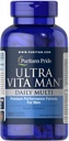 Puritan 's Pride Ultra Vita Mand høj potens Mænd Daglige Multivitamin med tidsudløsning teknologi, Kosttilskud til støtte immunsystem og hjerte-kar-sundhed, 3 måneders forsyning, 180 greve