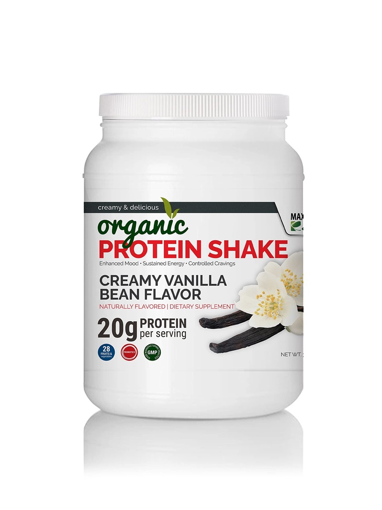Maksimal Slim Organic Protein Shake - Cremet Vanilla Bean Flavor