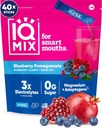 IQMIX Hydration Electrolyte Powder - 4-in-1 Formel til Hydration, Mental Clarity, Mood og Inddrivelse - Sugar- Free Drink Mix, Keto, Magnesium L- Threonate, Lions Mane - 40 Grev Blueberry Pomegranat