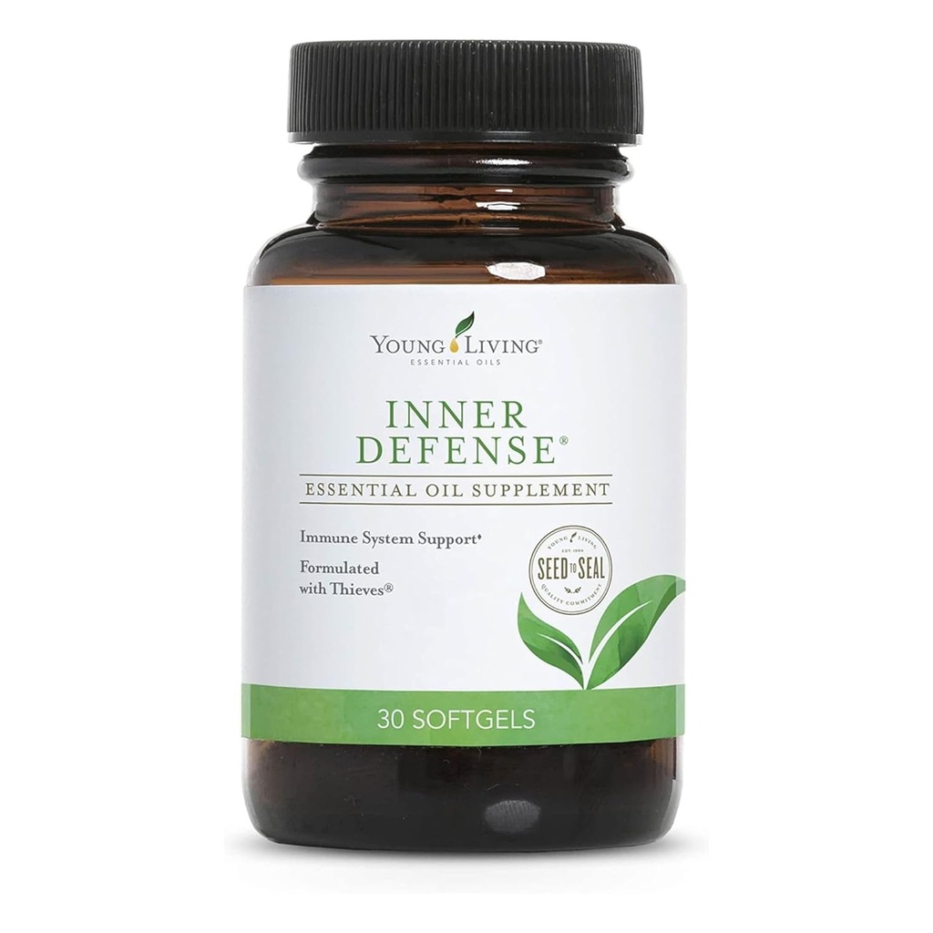 Ung Living Inner Defense, 30 Softgels, Unlock The Power of Potent Essential Oliils, Oregano, Thyme, Lemongrass, og Tyves, Omfattende immunforsvar