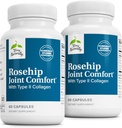 Terry naturligt Rosehip Joint Comfort - sund fælles mobilitet & fleksibilitet support supplement - supplement til type II collagen - fælles struktur & brusk supplement - 60 kapsler (2 pakker)
