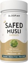 Safed Musli Capsules 500mg | 20% Extract Powder | Chlorophytum borivilianum Herbal Supplement | Non-GMO, Gluten-Free | Premium Quality Extract Purity & Potency | (60 Count (Pack of 1))