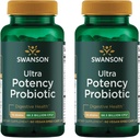 Swanson Ultra Potency Probiotisk fordøjelsessygdom immunsystem Support 66 Millioner CFU Prebiotic NutraFlora scFOS 60 DRcaps Veggie kapsler (Caps) (2 Pack)