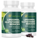 Oumebiu Liposomal Glutathion 2000 MG, 10x Better Absorption, Glutathion Supplement med Hyaluronic Acid + Collagen Peptid + Resveratrol, Kraftfuld Antioxidant, Health Aging, immun Health, 120 Count