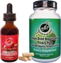 Prickly Pære Nopal Cactus Supplement Combo Pack - Fryse Tørret Cactus frugt ekstrakt - 120 Vegetabilske kapsler & 2oz flydende dråber - Vegan, Rich in Betalains, & Bioavailable