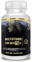 Actif Multivitamin til mænd Alder 60 + med 30 Økologiske vitaminer og økologiske urter, non-GMO, Made in USA, 120 Greve