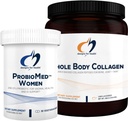 Design for sundhed Collagen Powder & Women 's Probiotic Bundle - ProbioMed Kvinder (30 kapsler) Gut Health & Vaginal Support Probiotic med hele kroppen Collagen (390g) Peptider til knogler, fælles & hud